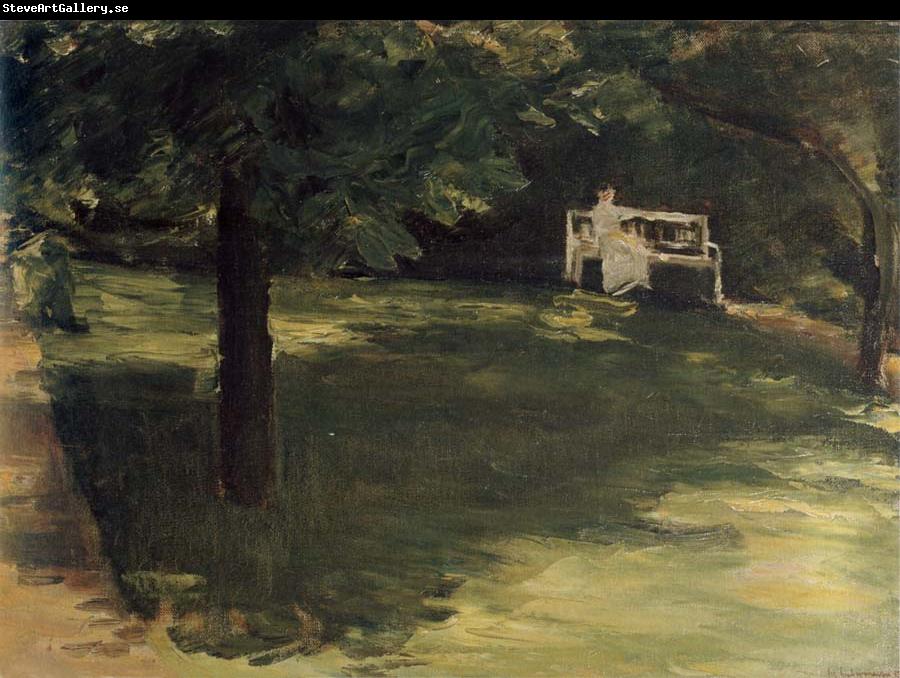 Max Liebermann Garden Bench beneath the Chesnut Treses in t he Wannsee Garden